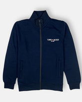 Tommy Premium Cotton Fleece Zipper Jacket (Navy Blue)